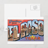 Groeten uit El Paso, Texas. Briefkaart (Voorkant / Achterkant)