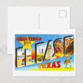 groeten uit El Paso, Texas Briefkaart (Voorkant / Achterkant)