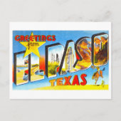  groeten uit El Paso, Texas Briefkaart (Voorkant)