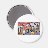 Groeten uit El Paso, Texas. Magneet (Voorkant / Achterkant)