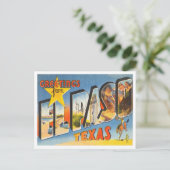 Groeten uit El Paso, Texas Vintage Travel Briefkaart (Staand voorkant)
