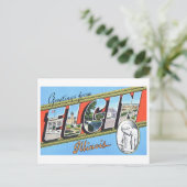  groeten uit Elgin, Illinois, Briefkaart (Staand voorkant)