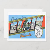 groeten uit Elgin, Illinois, Briefkaart (Voorkant / Achterkant)