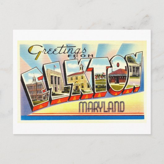 groeten uit Elkton, Maryland Briefkaart (Voorkant)