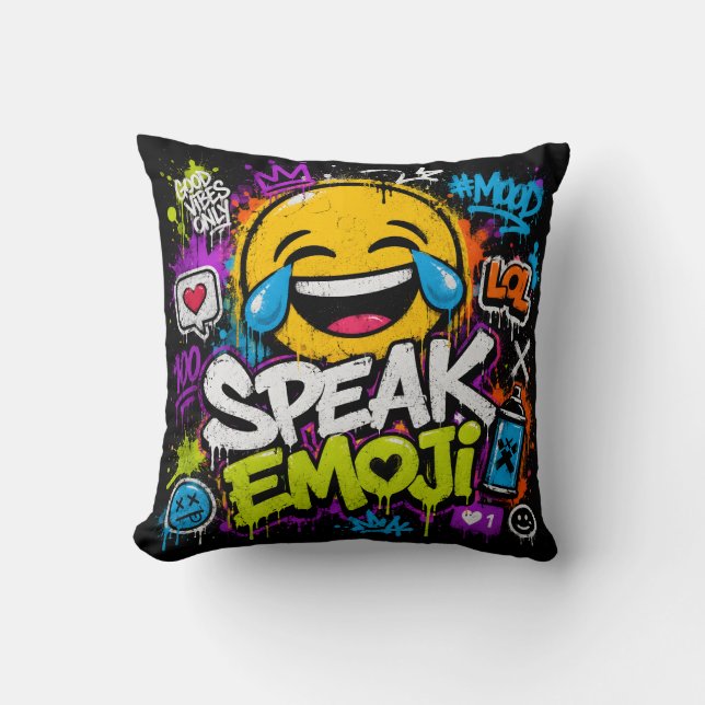 Groeten uit Emoji Land Worpkussen Kussen (Voorkant)
