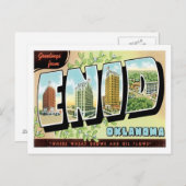 Groeten uit Enid Oklahoma US City Briefkaart (Voorkant / Achterkant)