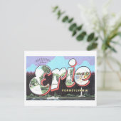  groeten uit Erie, Pennsylvania Briefkaart (Staand voorkant)