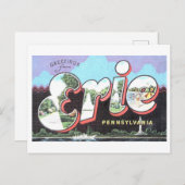  groeten uit Erie, Pennsylvania Briefkaart (Voorkant / Achterkant)