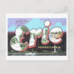  groeten uit Erie, Pennsylvania Briefkaart