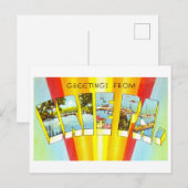  groeten uit Erie, Pennsylvania Briefkaart (Voorkant / Achterkant)