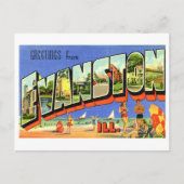  groeten uit Evanston, Illinois Briefkaart (Voorkant)