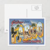 Groeten uit Fargo North Dakota Briefkaart (Voorkant / Achterkant)