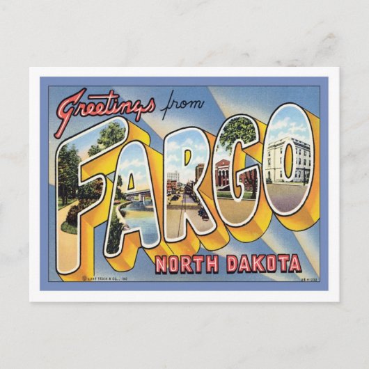 Groeten uit Fargo North Dakota Briefkaart (Voorkant)