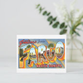  groeten uit Fargo, North Dakota Briefkaart (Staand voorkant)