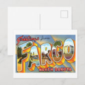  groeten uit Fargo, North Dakota Briefkaart (Voorkant / Achterkant)