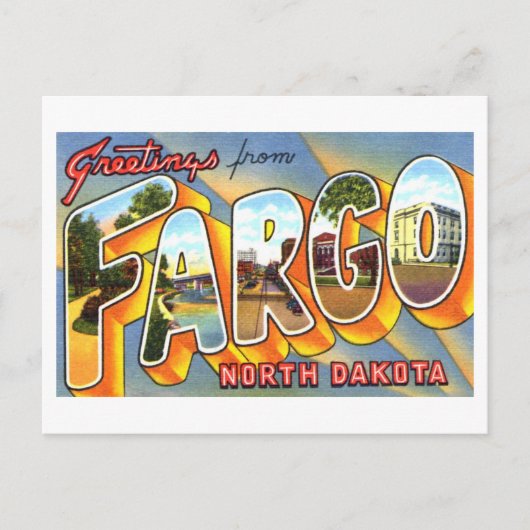  groeten uit Fargo, North Dakota Briefkaart (Voorkant)