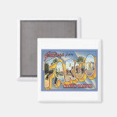 Groeten uit Fargo North Dakota Magneet (Voorkant / Achterkant)