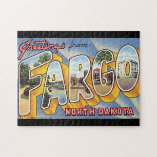 Groeten uit Fargo North Dakota_Vintage Travel Legpuzzel
