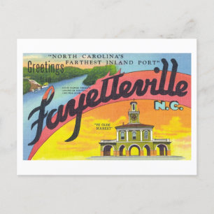 Groeten uit Fayetteville, North Carolina Briefkaart