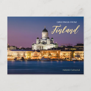 Groeten uit Finland Helsinki Schitterende Ansichtk Briefkaart