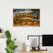 Groeten uit Flagstaff Oude ansichtkaart Poster (Thuiskantoor)