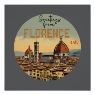 Groeten uit Florence Italië Perfect Poster