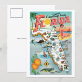 Groeten uit Florida 5x7 grote ansichtkaart (Voorkant / Achterkant)