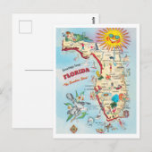 Groeten uit Florida  Attracties Kaart (Voorkant / Achterkant)