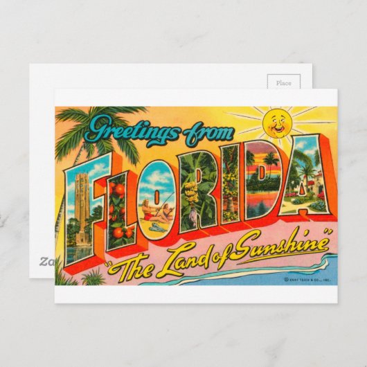 Groeten uit Florida Briefkaart (Voorkant / Achterkant)