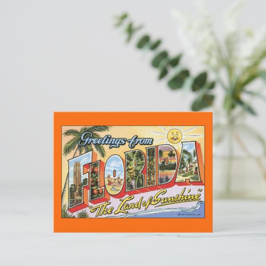 Groeten uit Florida Briefkaart (Staand voorkant)