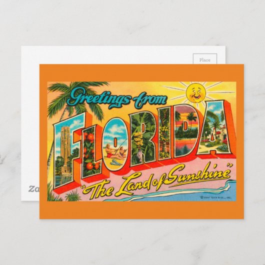 Groeten uit Florida Briefkaart (Voorkant / Achterkant)