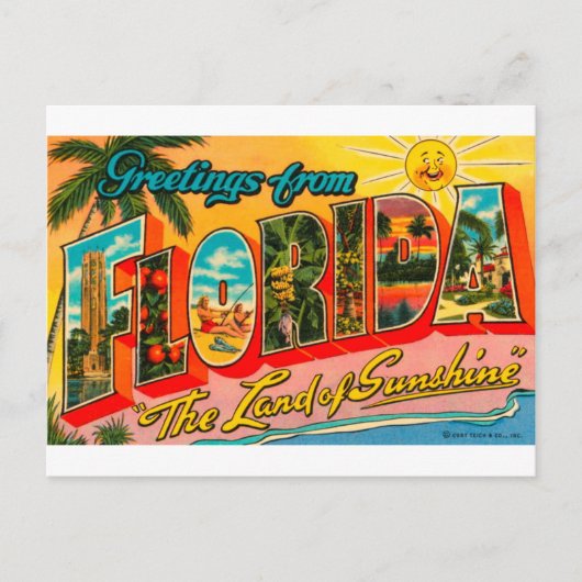 Groeten uit Florida Briefkaart (Voorkant)