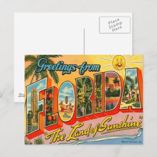 Groeten uit Florida Briefkaart (Voorkant / Achterkant)