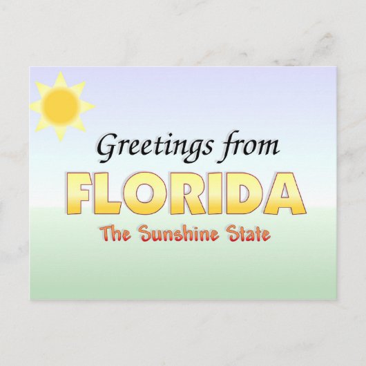 Groeten uit Florida Briefkaart (Voorkant)