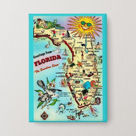 Groeten uit Florida Button (Voorkant)