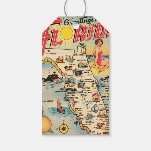 Groeten uit Florida Cadeaulabel (Voorkant)