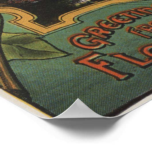 Groeten uit Florida, de Sunshine State Poster (Hoek)