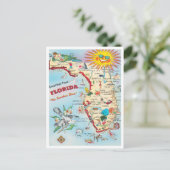 Groeten uit Florida, de Sunshine State Travel Briefkaart (Staand voorkant)