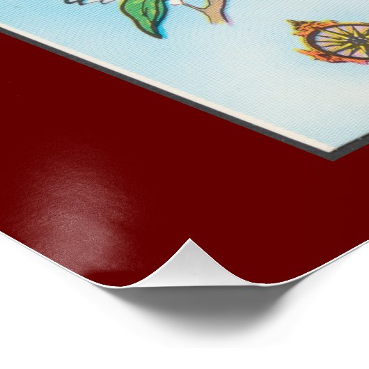 Groeten uit Florida,  kaart, Perfect Poster (Hoek)