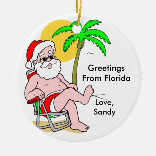 Groeten uit Florida Keramisch Ornament (Voorkant)