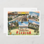 Groeten uit Florida, kust van de benedengolf Reis Briefkaart (Voorkant / Achterkant)