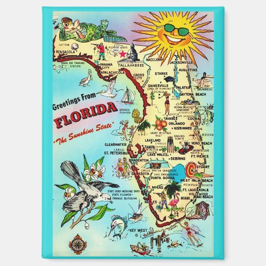 Groeten uit Florida Magneet (Voorkant)