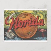  groeten uit Florida met sinaasappel Briefkaart (Voorkant)