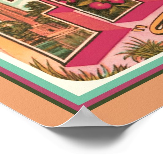 "Groeten uit Florida" Nostalgisch Poster (Hoek)