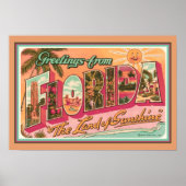 "Groeten uit Florida" Nostalgisch Poster (Voorkant)