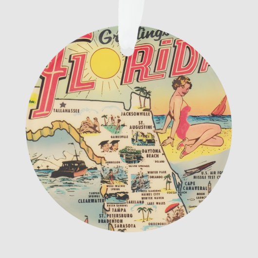 Groeten uit Florida Ornament (voorkant)