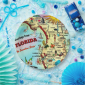 Groeten uit Florida Papieren Bordje (Feest)