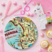 Groeten uit Florida Papieren Bordje (Feest)