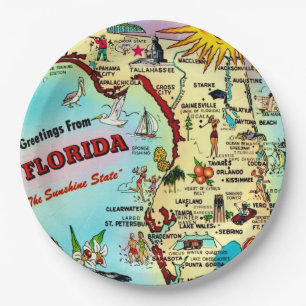 Groeten uit Florida Papieren Bordje