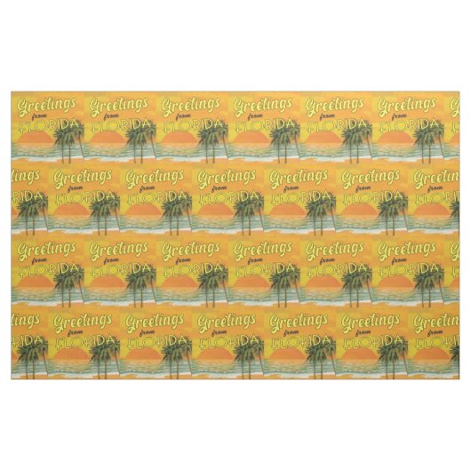  groeten uit Florida Pattern Stof (Fat Quarter)